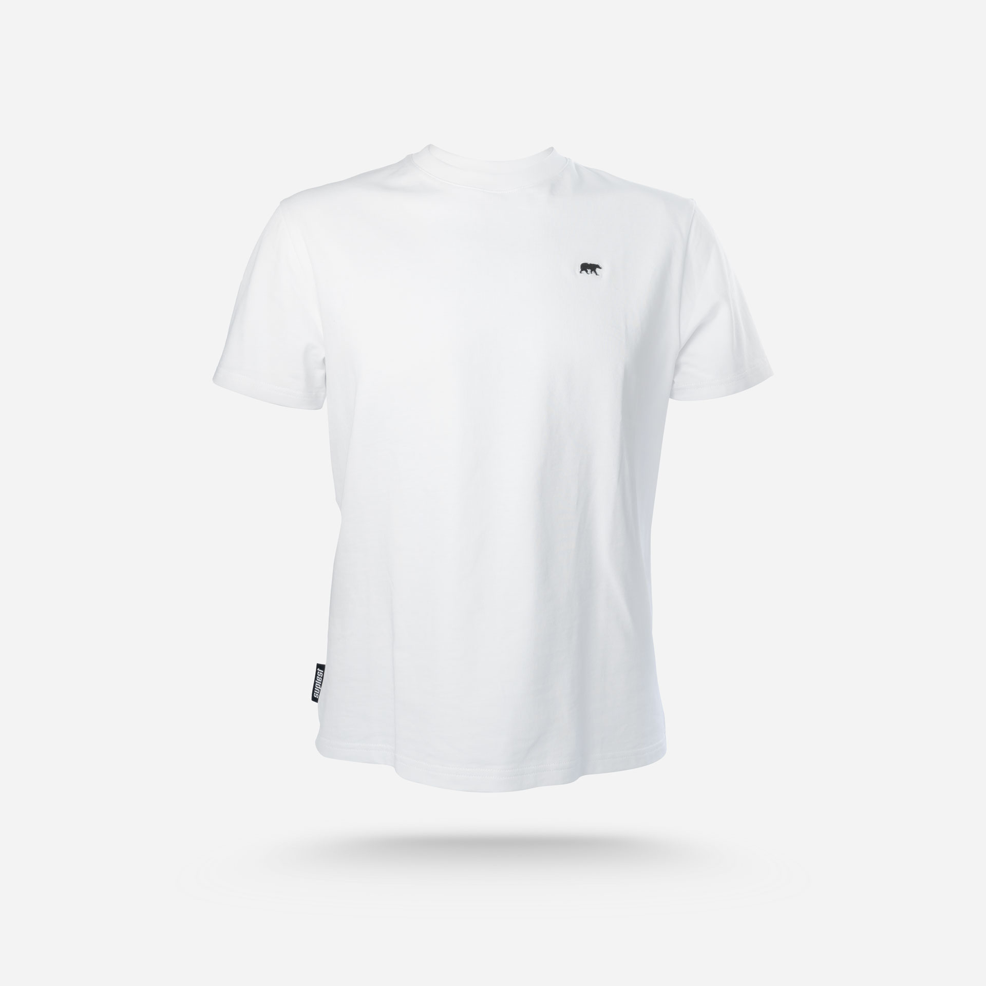 T-Shirt -Premium - embroidery bear - white